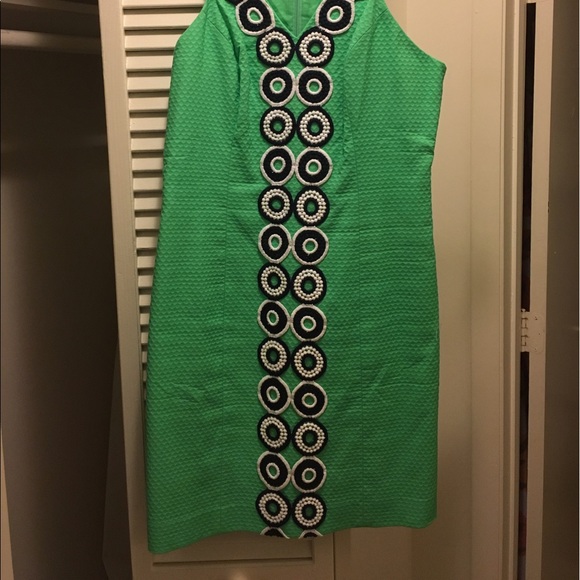 Green and Navy Blue Lilly Pulitzer Dress Size 4 - Picture 4 of 4